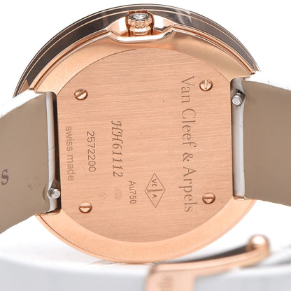 Van Cleef & Arpels 18K Rose Gold Alligator Diamond 32mm Charms Quartz Watch 5 of 9