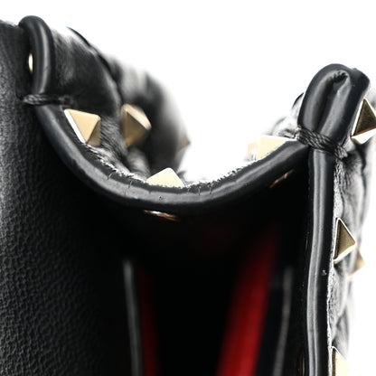Valentino Garavani Lambskin Medium Rockstud Spike Shoulder Bag Black 10 of 11
