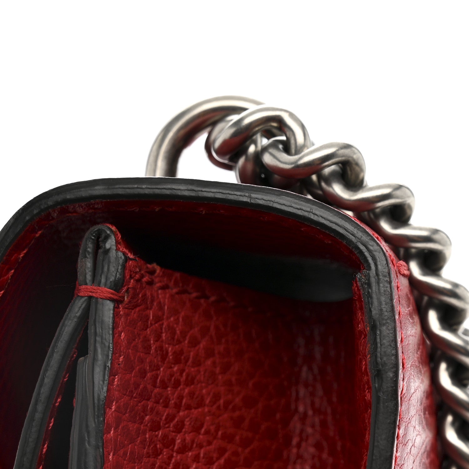 Gucci Dollar Calfskin Enamel Dionysus Shoulder Bag Hibiscus Red Electric Blue 11 of 13