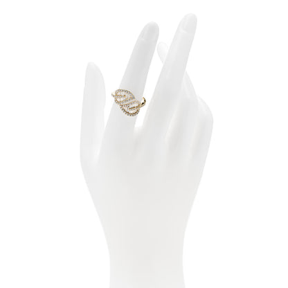 Anita Ko 18K Yellow Gold Diamond Medium Palm Leaf Ring 53 6.5 2 of 5