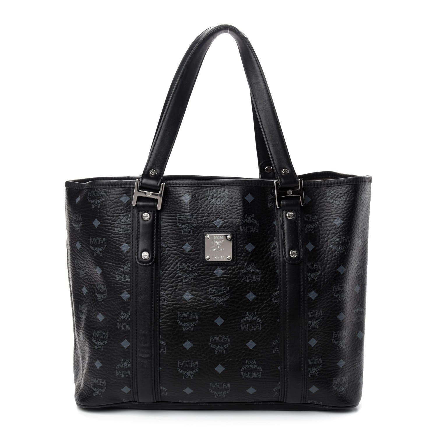 MCM Visetos Shopping Tote Black 1 of 9