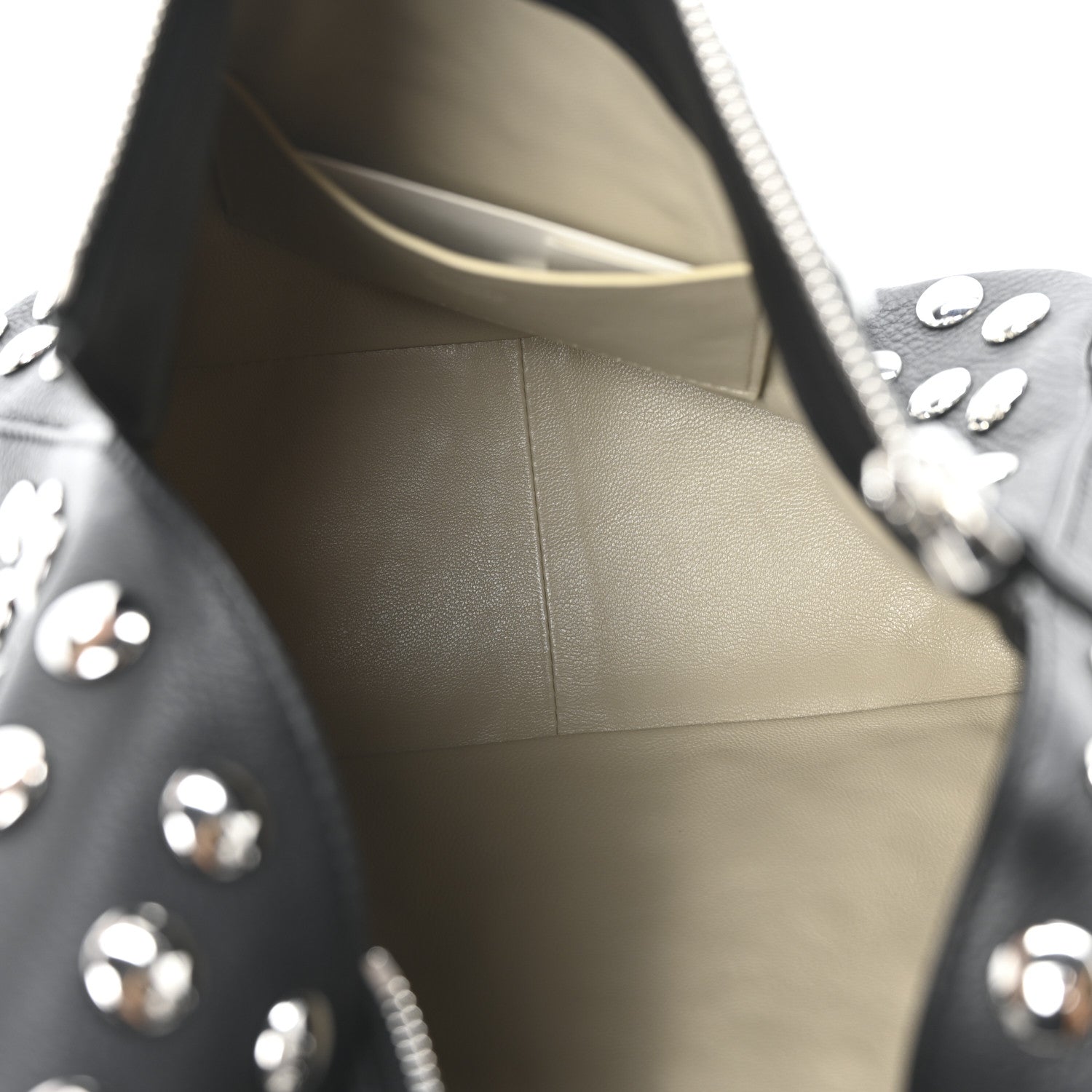 Khaite Pebbled Sport Calfskin Studded Elena Black 5 of 9