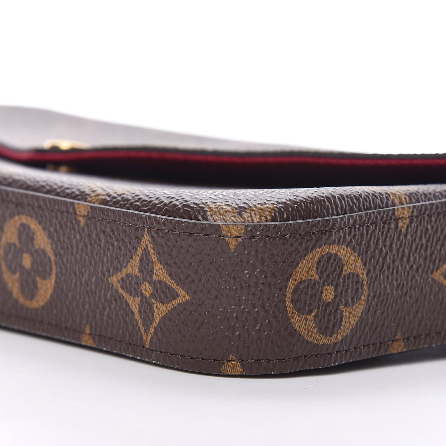 Monogram Pochette Felicie Chain Wallet Fuchsia