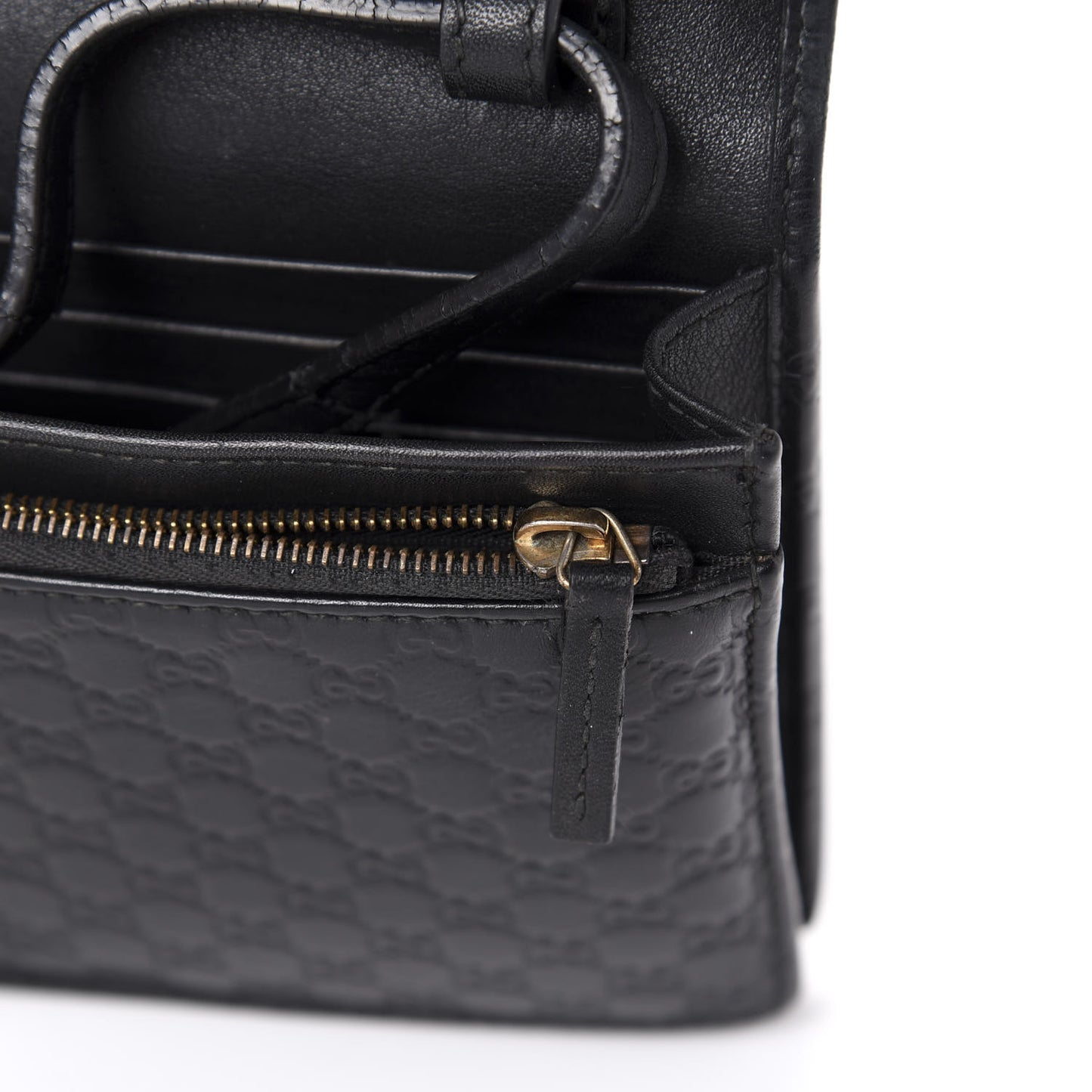 Microguccissima Crossbody Wallet Black