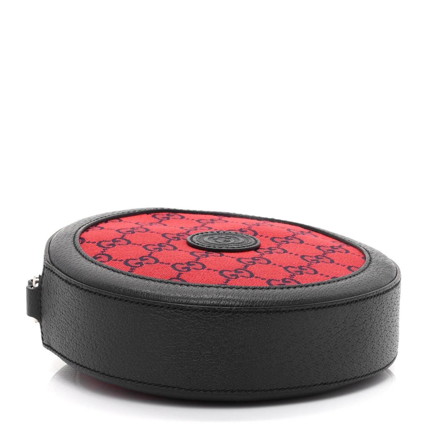 Monogram Multicolor Textured Calfskin Retro Interlocking G Round Shoulder Bag Red Blue