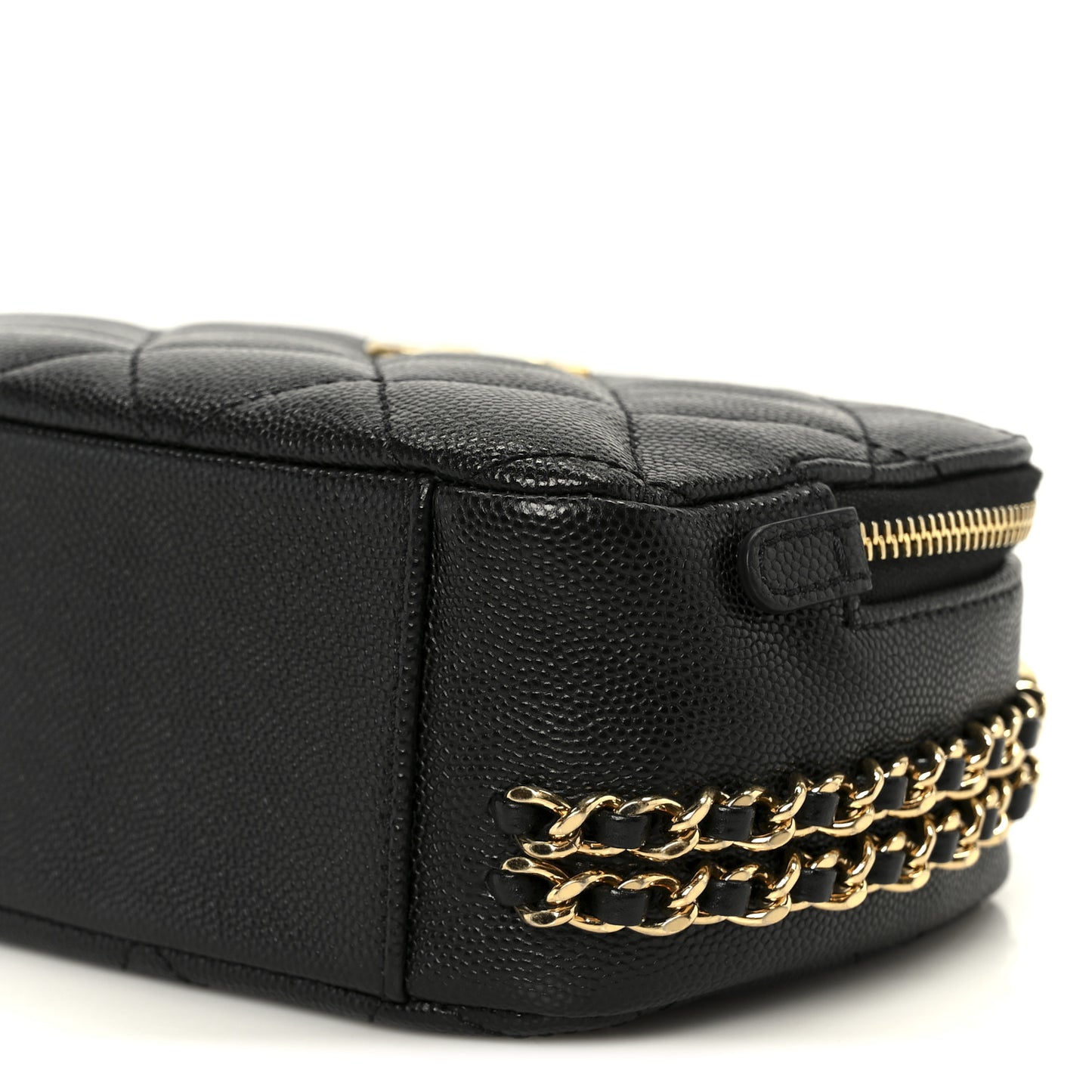 Caviar Quilted Mini CC You Camera Case Black