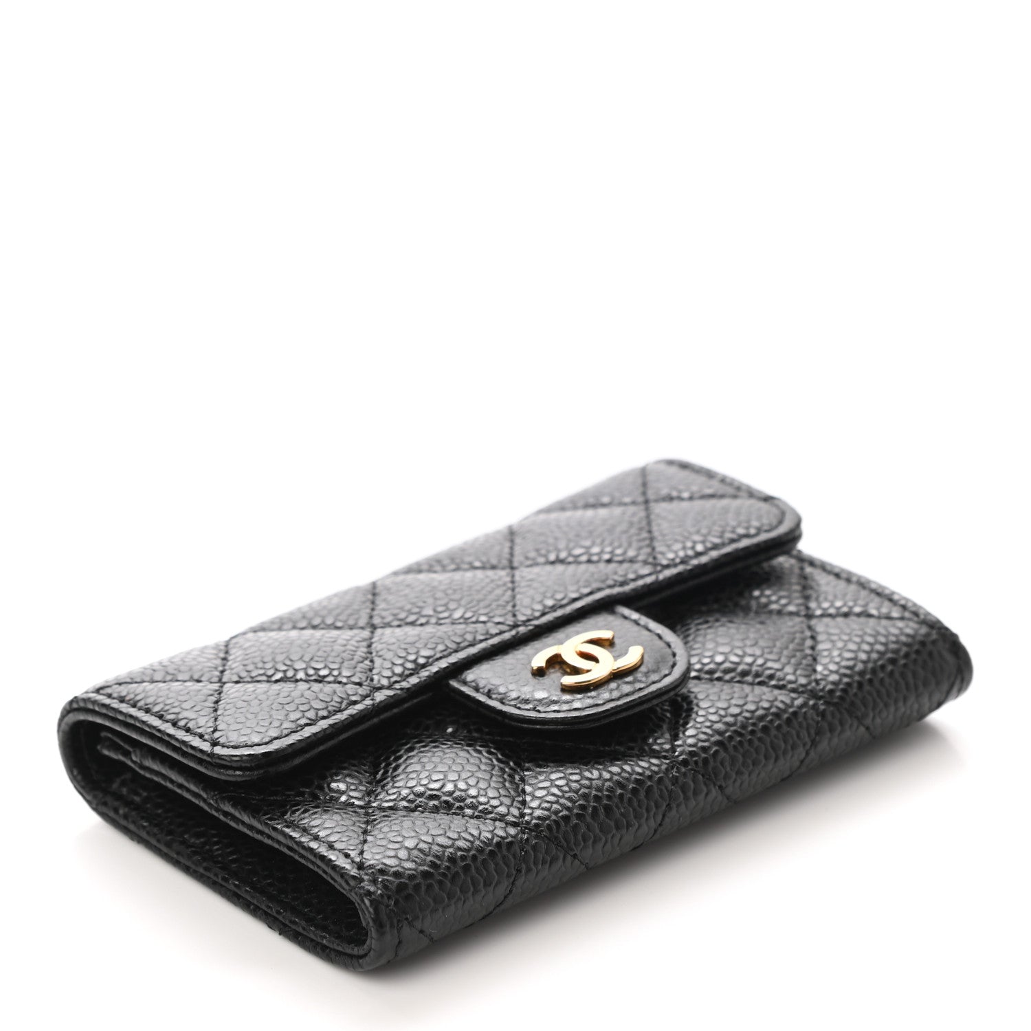 Chanel Caviar Quilted Flap Card Holder Black 4 of 8