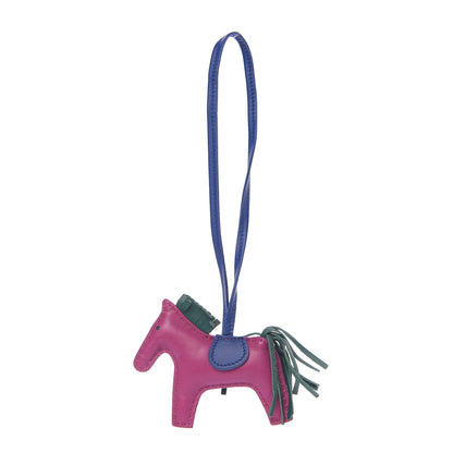 Hermes Milo Lambskin Grigri Rodeo Horse Bag Charm PM Rose Pourpre Bleu Electrique Malachite 1 of 3