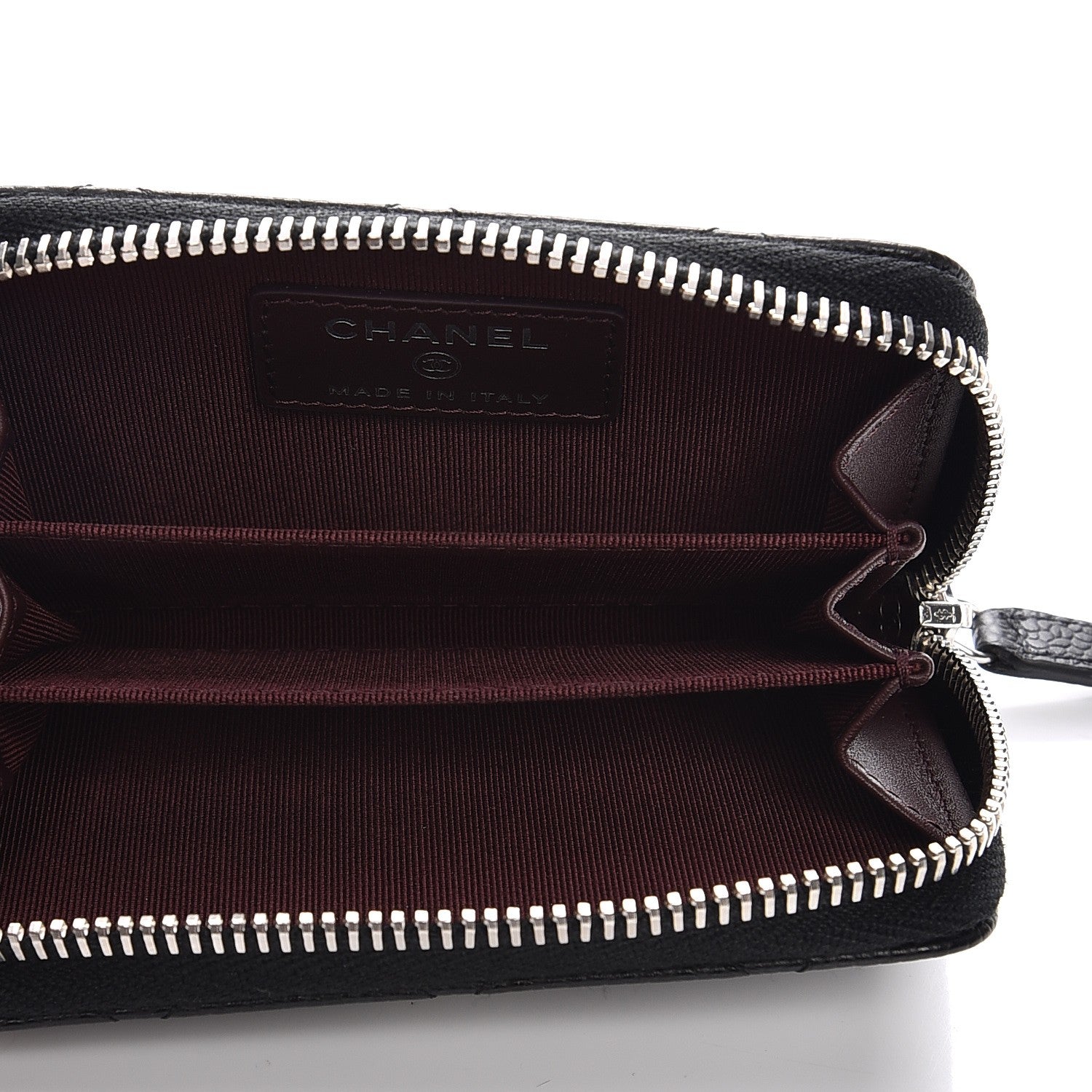 Chanel Caviar Quilted Zip Coin Purse Black 5 of 7