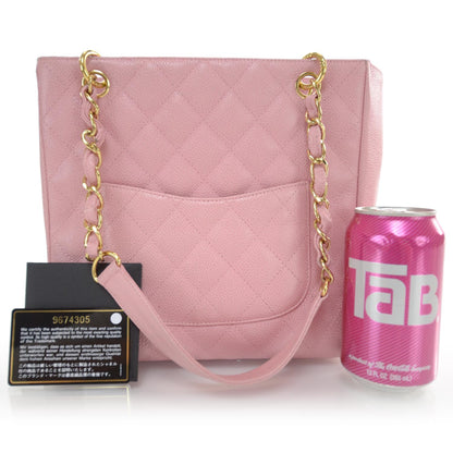 Chanel Caviar Petit Shopping Tote PST Pink 3 of 11
