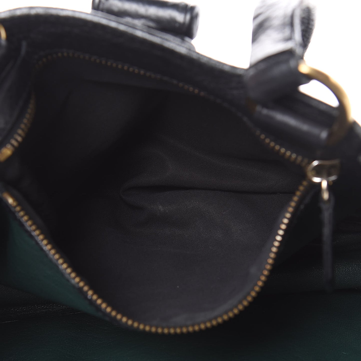 Vitello Daino Turnlock Shoulder Bag Black