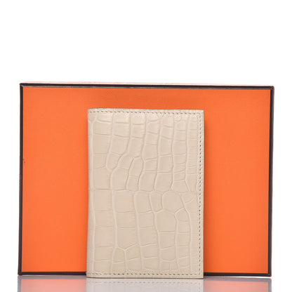 Hermes Matte Alligator MC2 Euclide Card Holder Beton 8 of 8