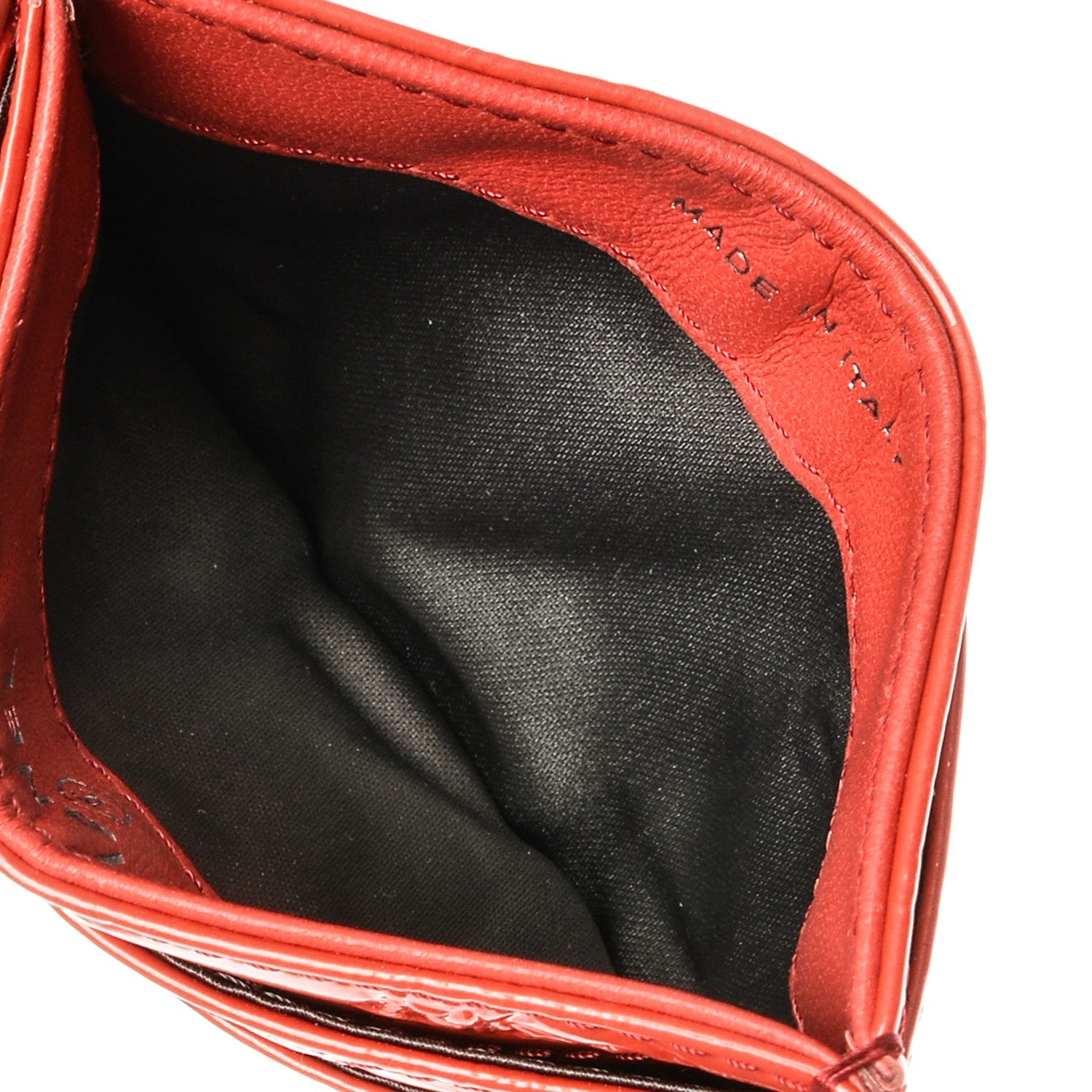 Chanel Patent Calfskin Lucky Symbols Card Holder Case Rouge Clair 5 of 8