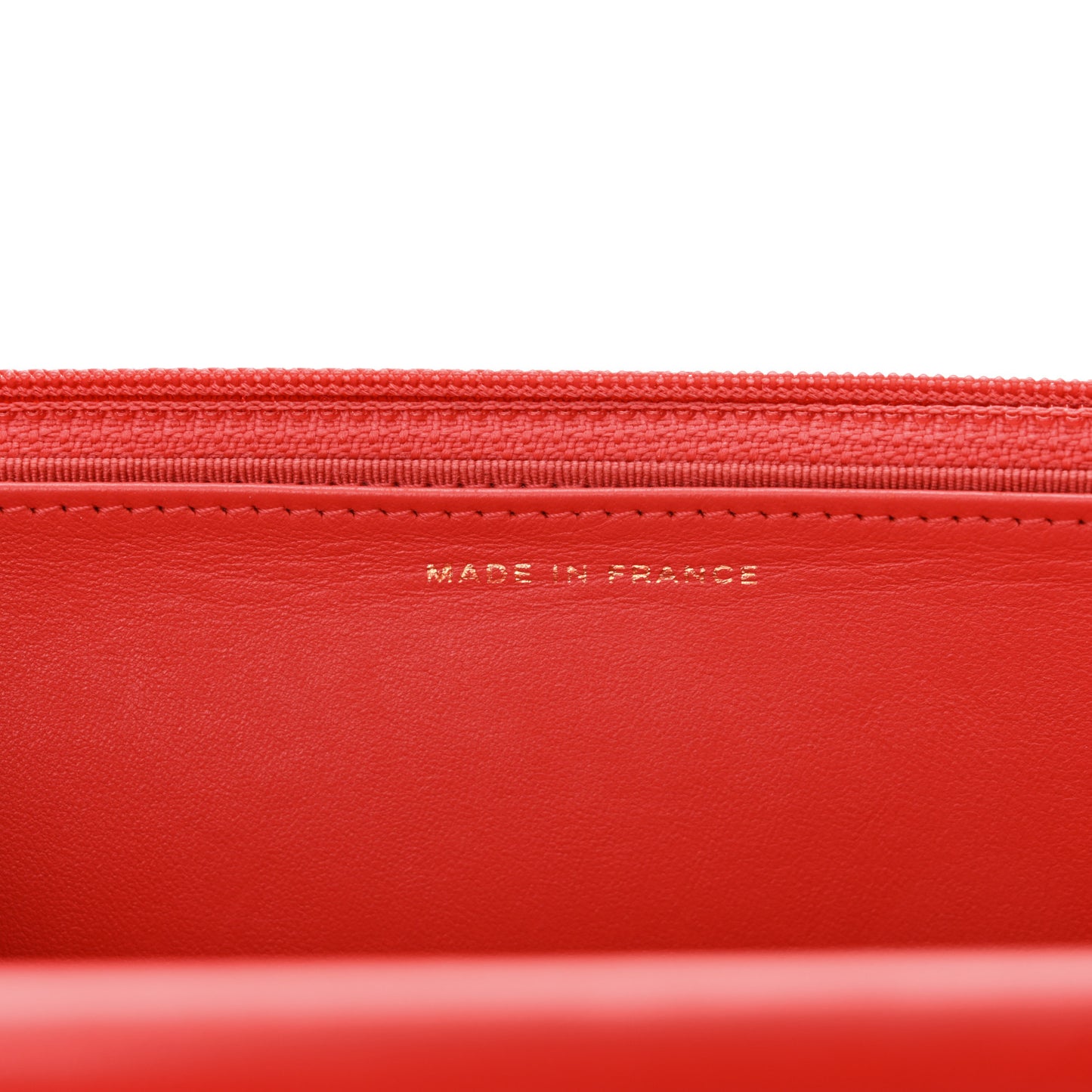 Lambskin Quilted Wallet On Chain WOC Red