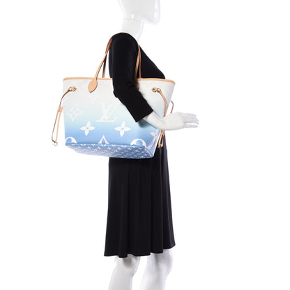 Louis Vuitton Monogram Giant By The Pool Neverfull MM Blue 2 of 9