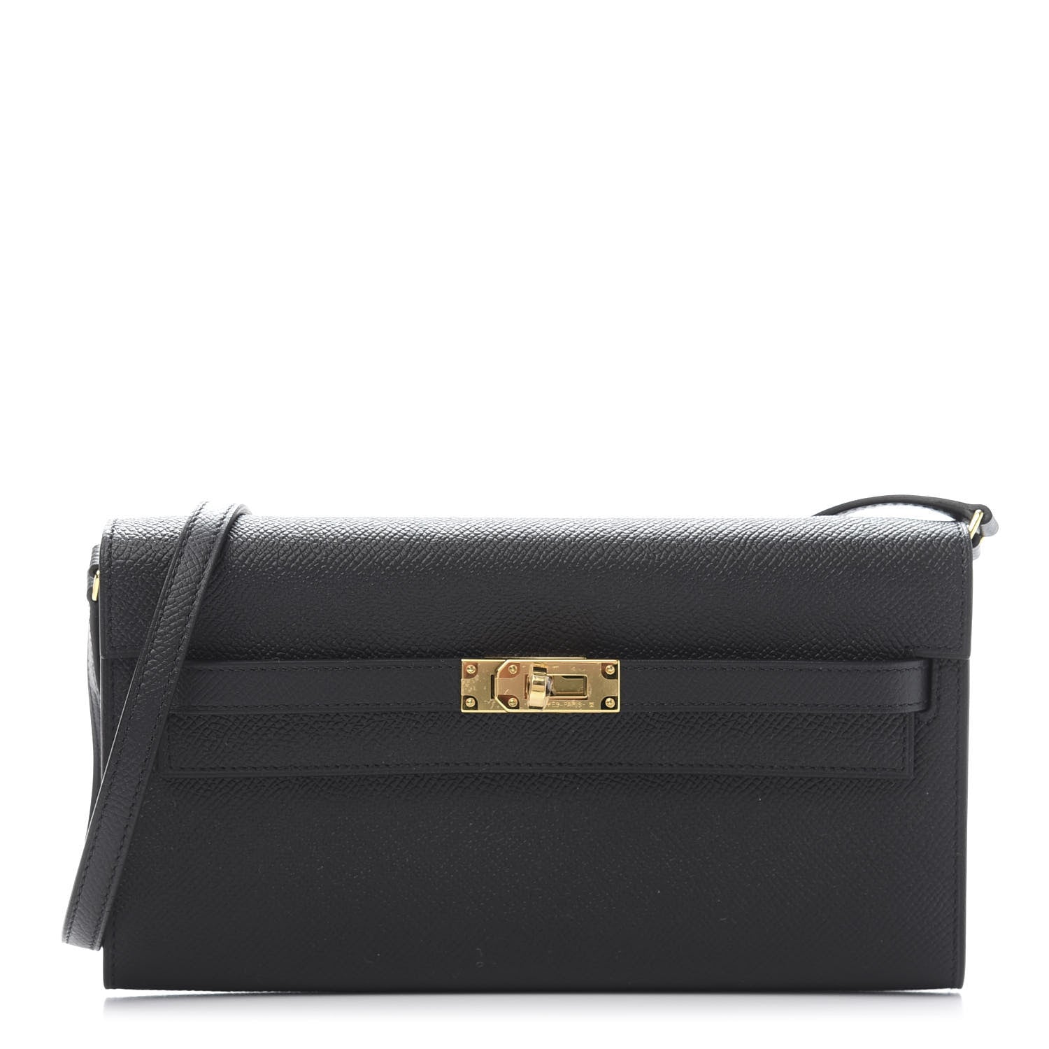 Hermes Epsom Kelly Wallet To Go Black 1 of 11