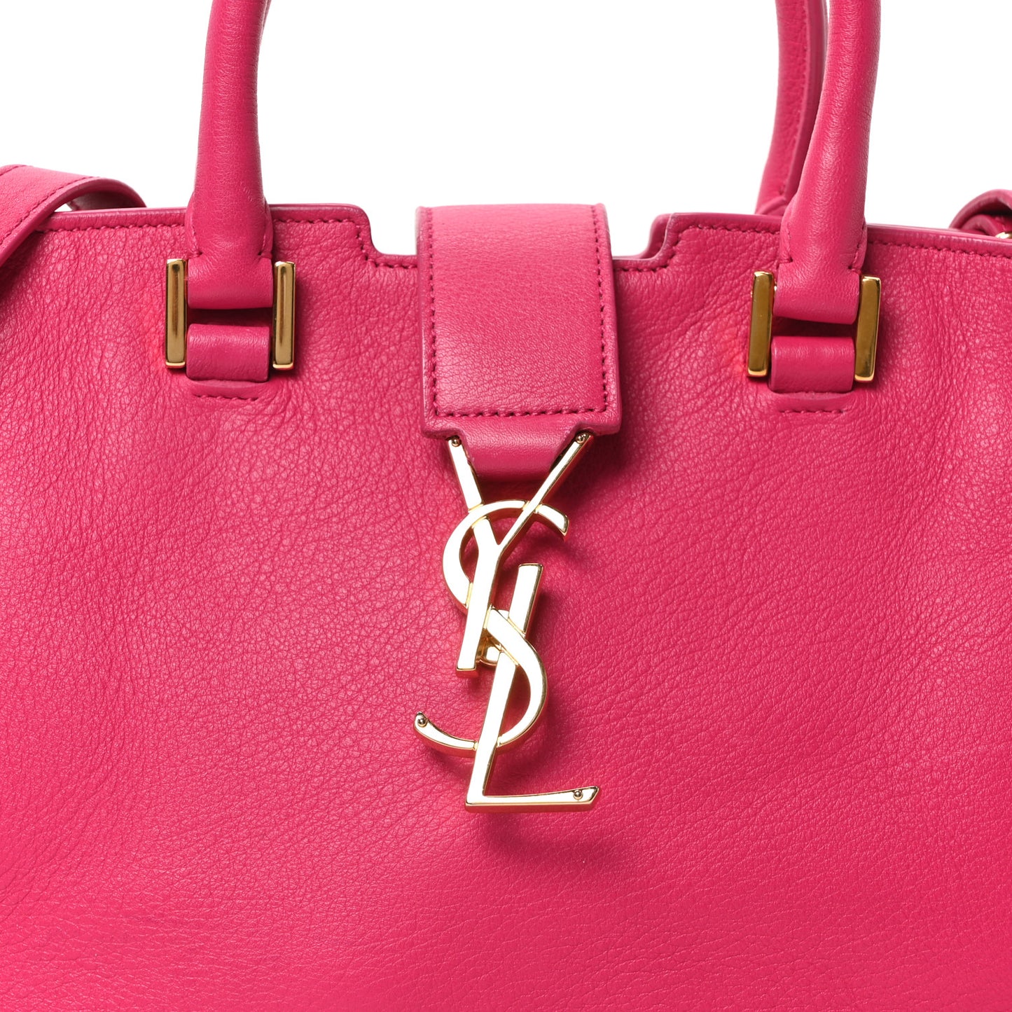 Calfskin Monogram Baby Cabas Fuchsia
