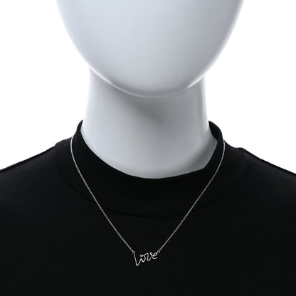 Tiffany Sterling Silver Paloma Picasso Graffiti Love Pendant Necklace 2 of 4