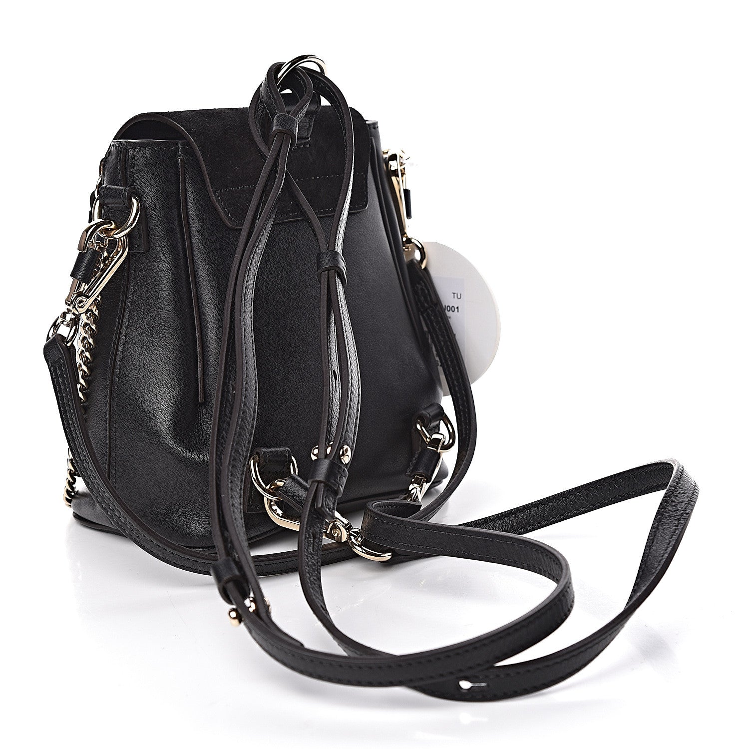 Chloe Suede Calfskin Mini Faye Backpack Black 3 of 10