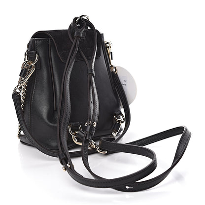 Chloe Suede Calfskin Mini Faye Backpack Black 3 of 10