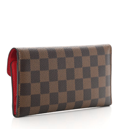 Louis Vuitton Damier Ebene Josephine Wallet Red 4 of 16