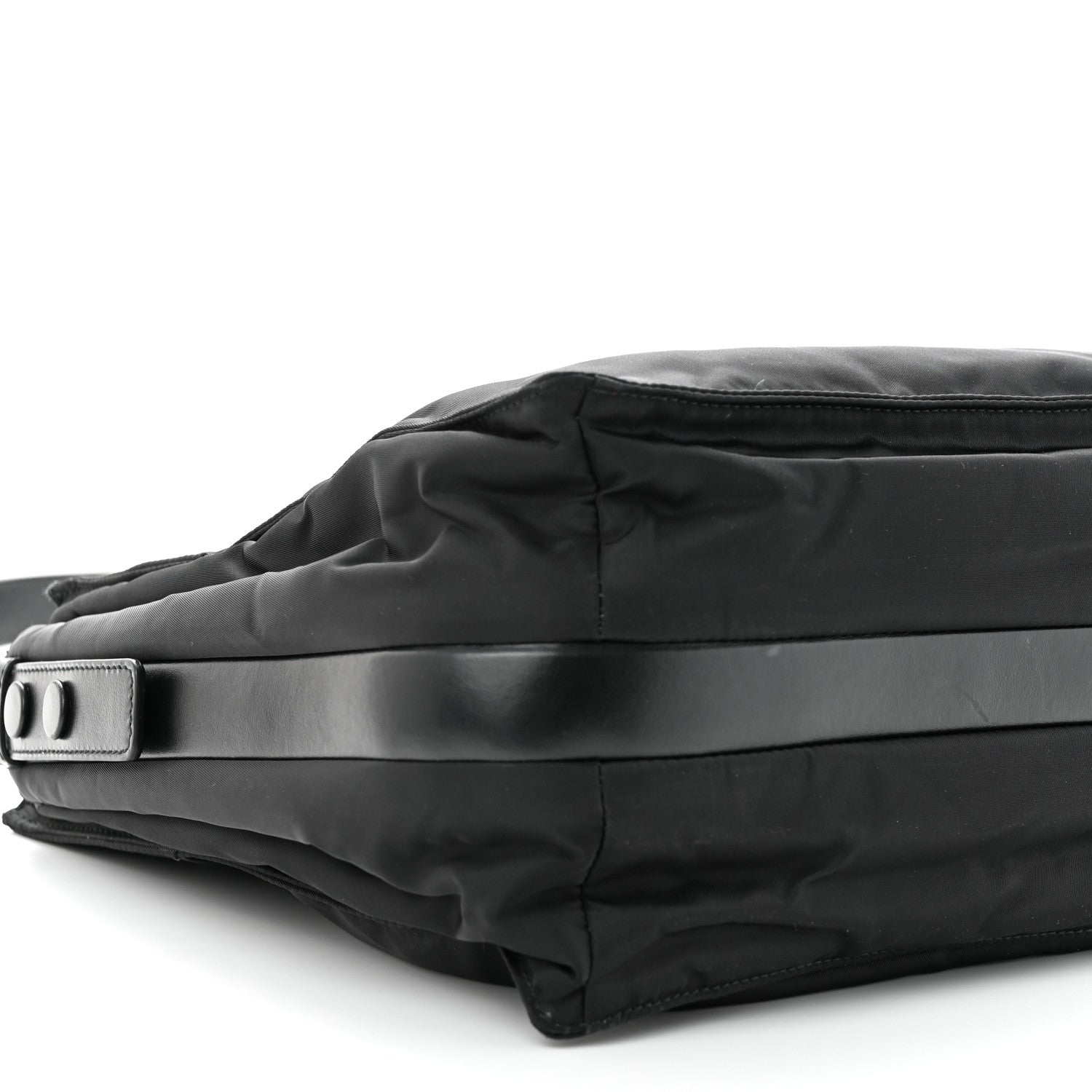 Prada Tessuto Nylon Front Pocket Messenger Bag Black 10 of 12