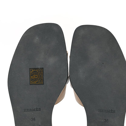 Hermes Calfskin Giulia Sandals 36 Beige Albinos White 7 of 10