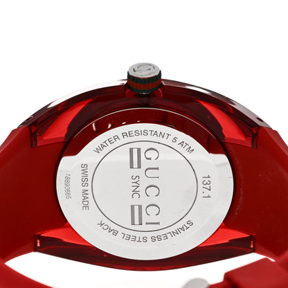 Gucci Stainless Steel Rubber 46mm Sync Web Quartz Watch Red 4 of 4