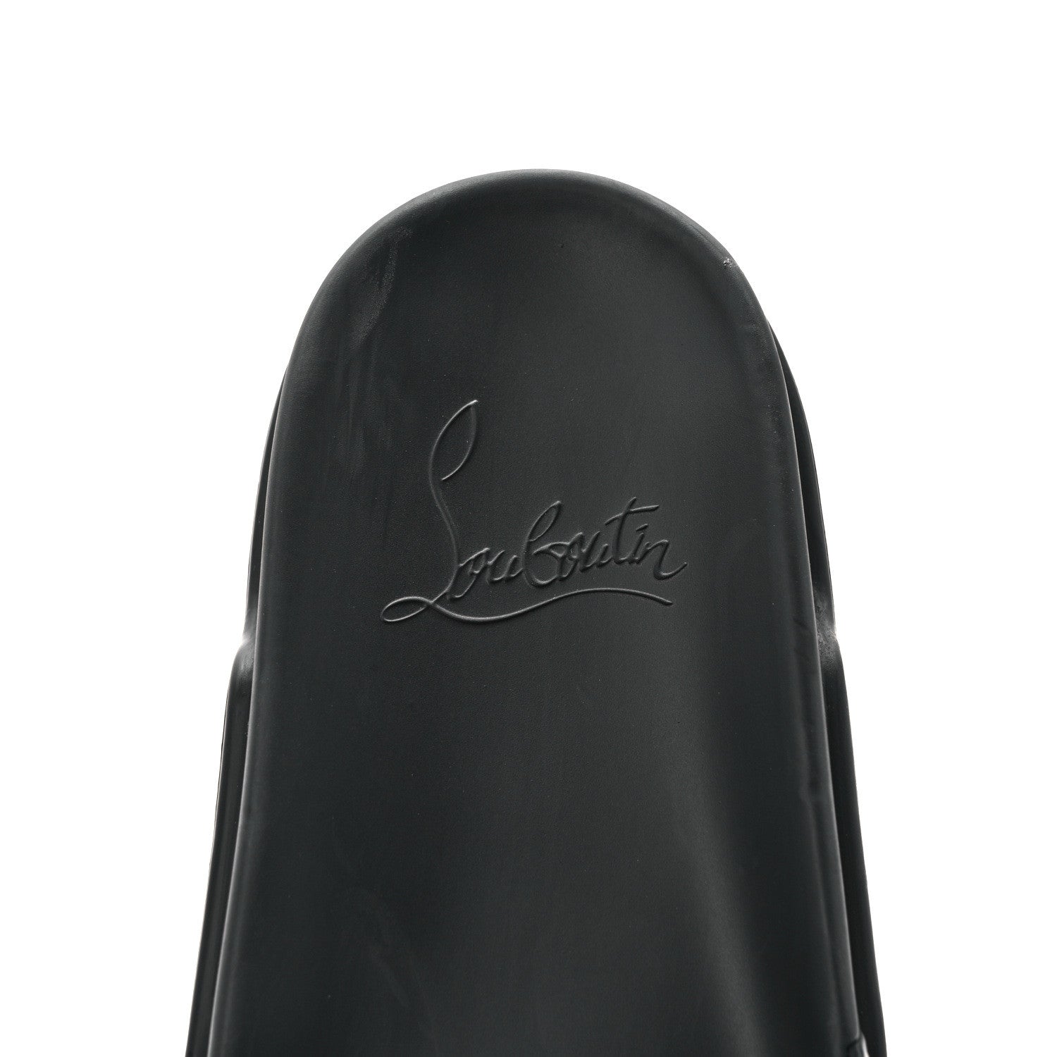 Christian Louboutin Calfskin Studded Mens Pool Fun Platform Flat Slide Sandals 43 Black 7 of 8