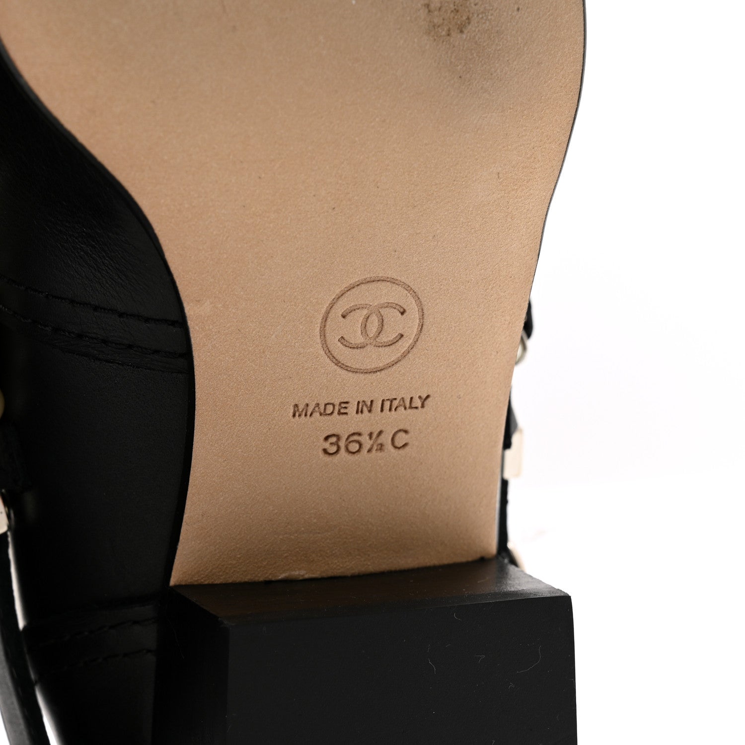 Chanel Calfskin Pearl Cap Toe Short Boots 36.5 Black 7 of 12