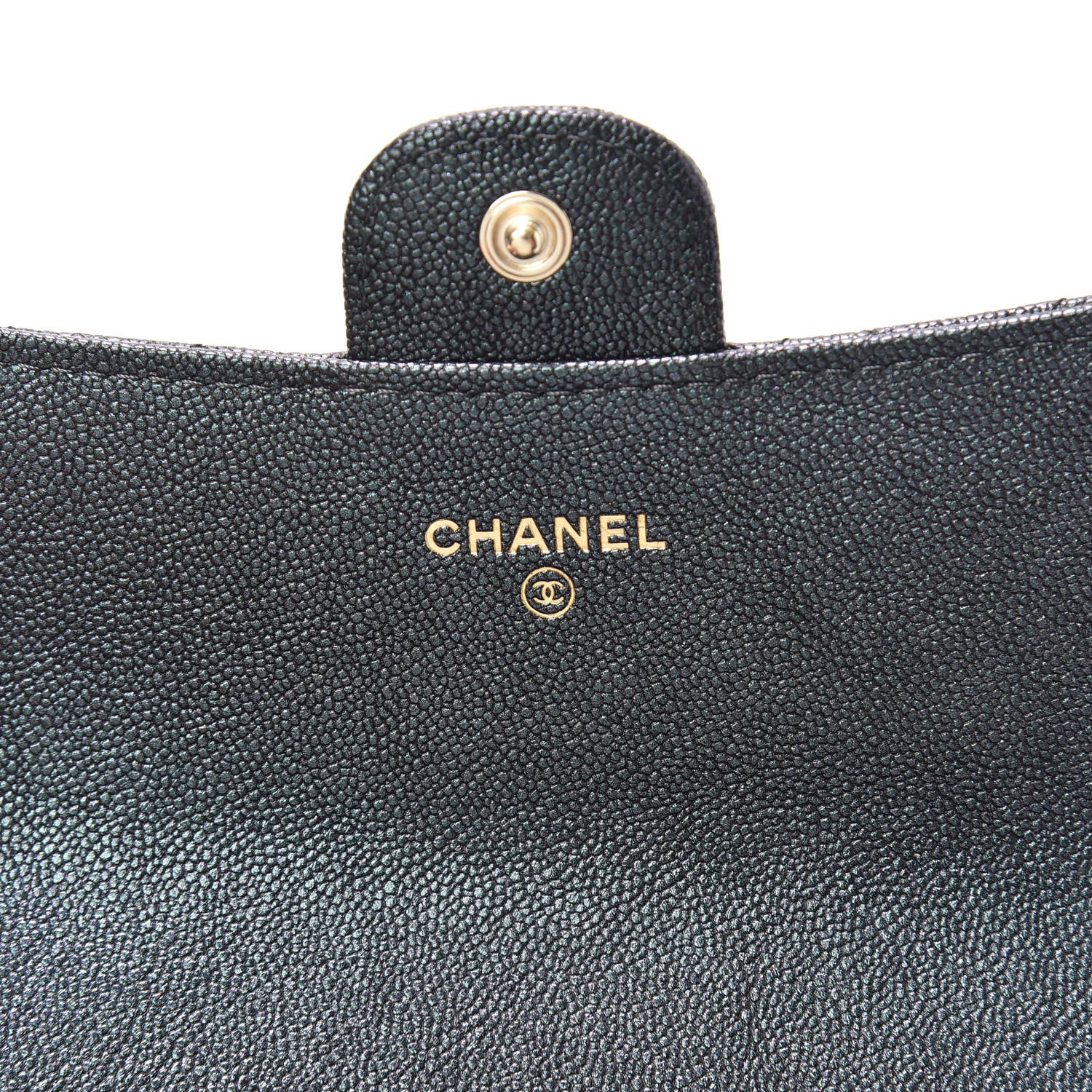 Chanel Iridescent Caviar Quilted Medium Flap Wallet Black 6 of 8
