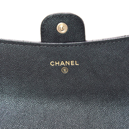 Chanel Iridescent Caviar Quilted Medium Flap Wallet Black 6 of 8