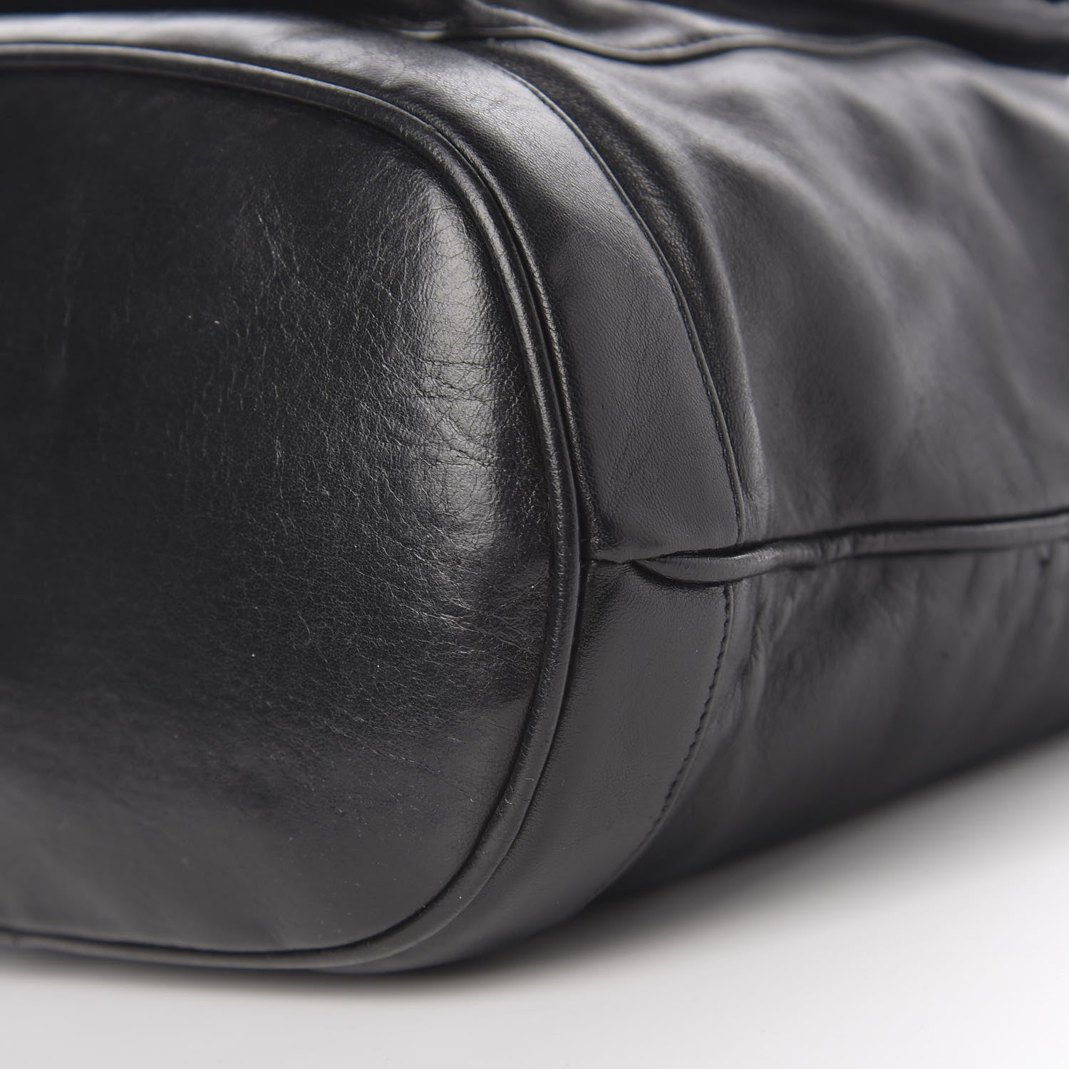 Chanel Lambskin CC Drawstring Shoulder Bag Black 8 of 9