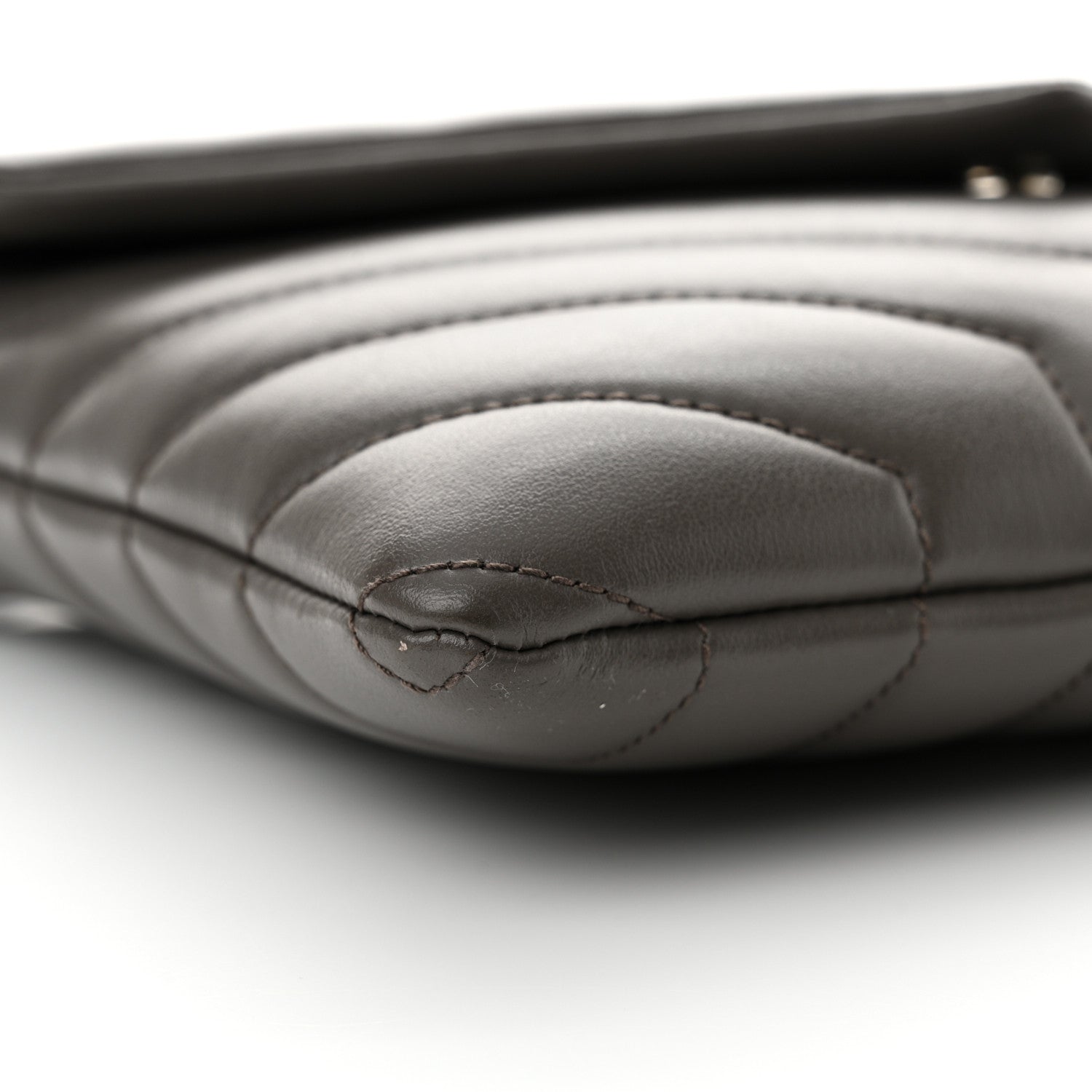 Saint Laurent Calfskin Y Quilted Monogram Loulou Flap Bag Earth 9 of 13