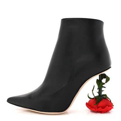 Loewe Calfskin Rose Boots 37 Black 1 of 9