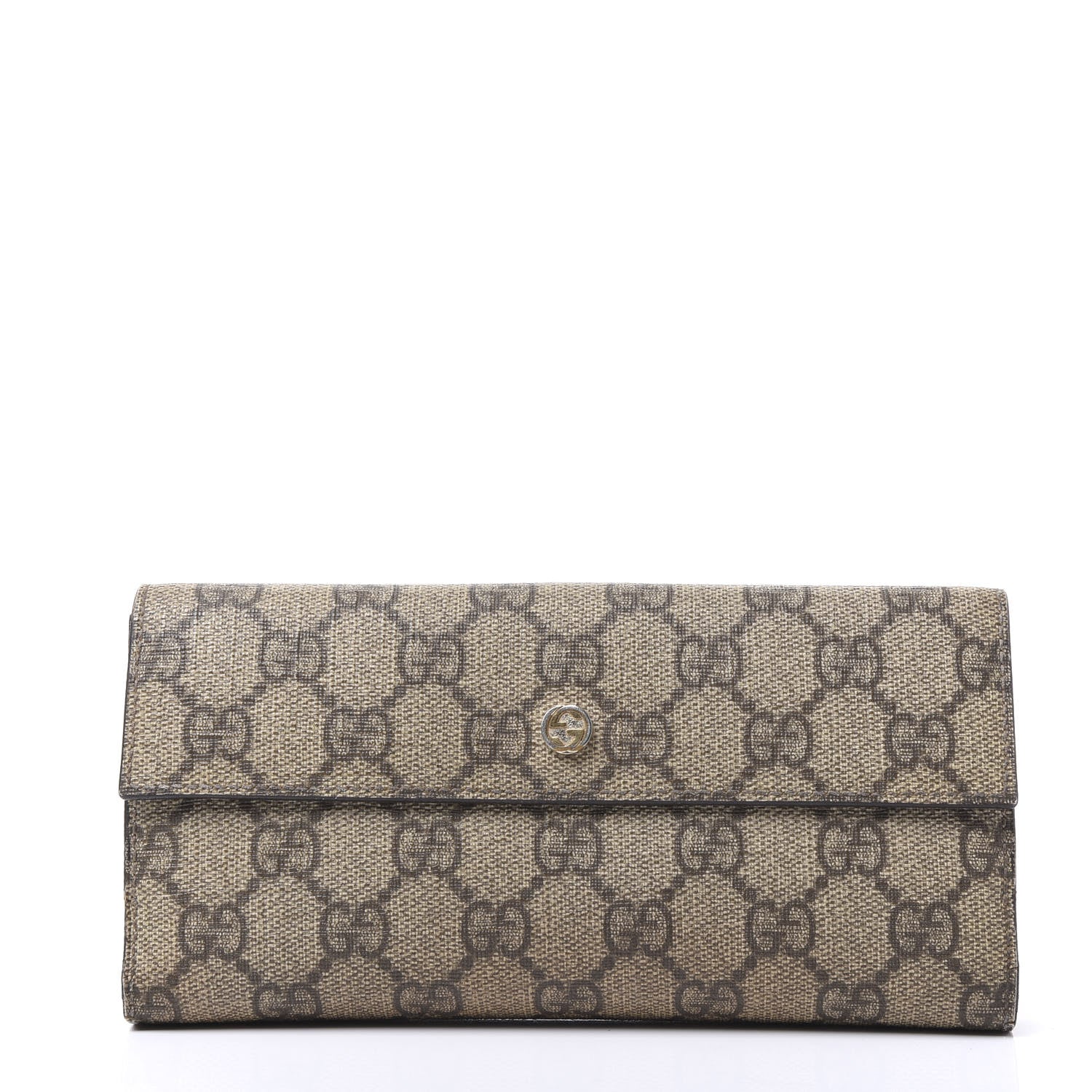 Gucci GG Supreme Monogram Interlocking Continental Flap Wallet 1 of 10