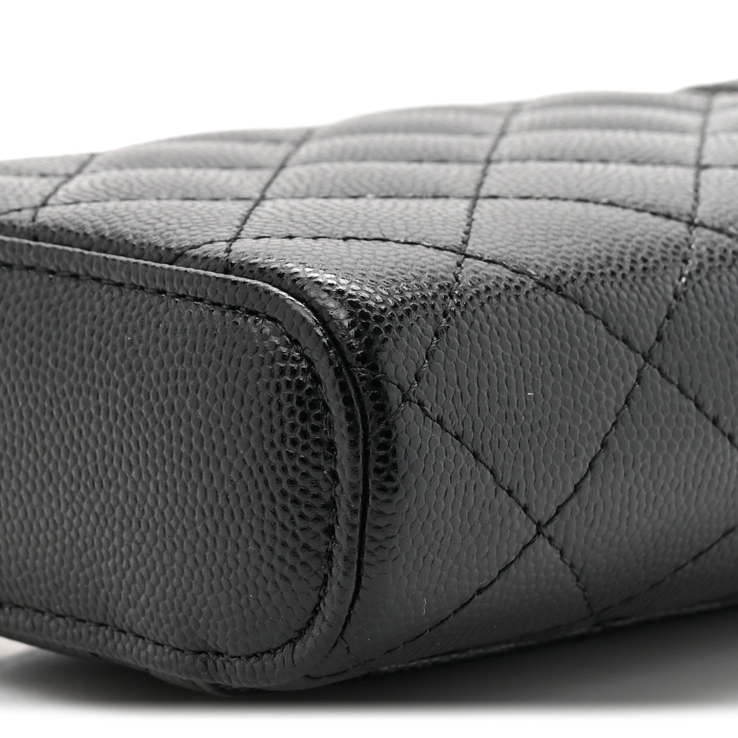 Chanel Caviar Quilted Phone Holder With Chain Black 9 of 11