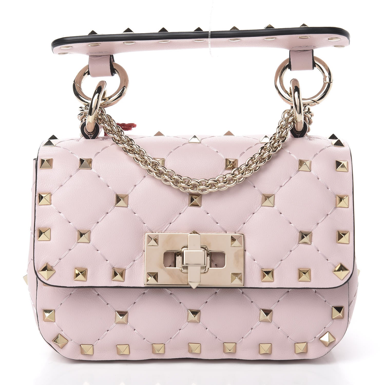 Valentino Garavani Nappa Micro Rockstud Spike Shoulder Bag Rose Quartz 1 of 9