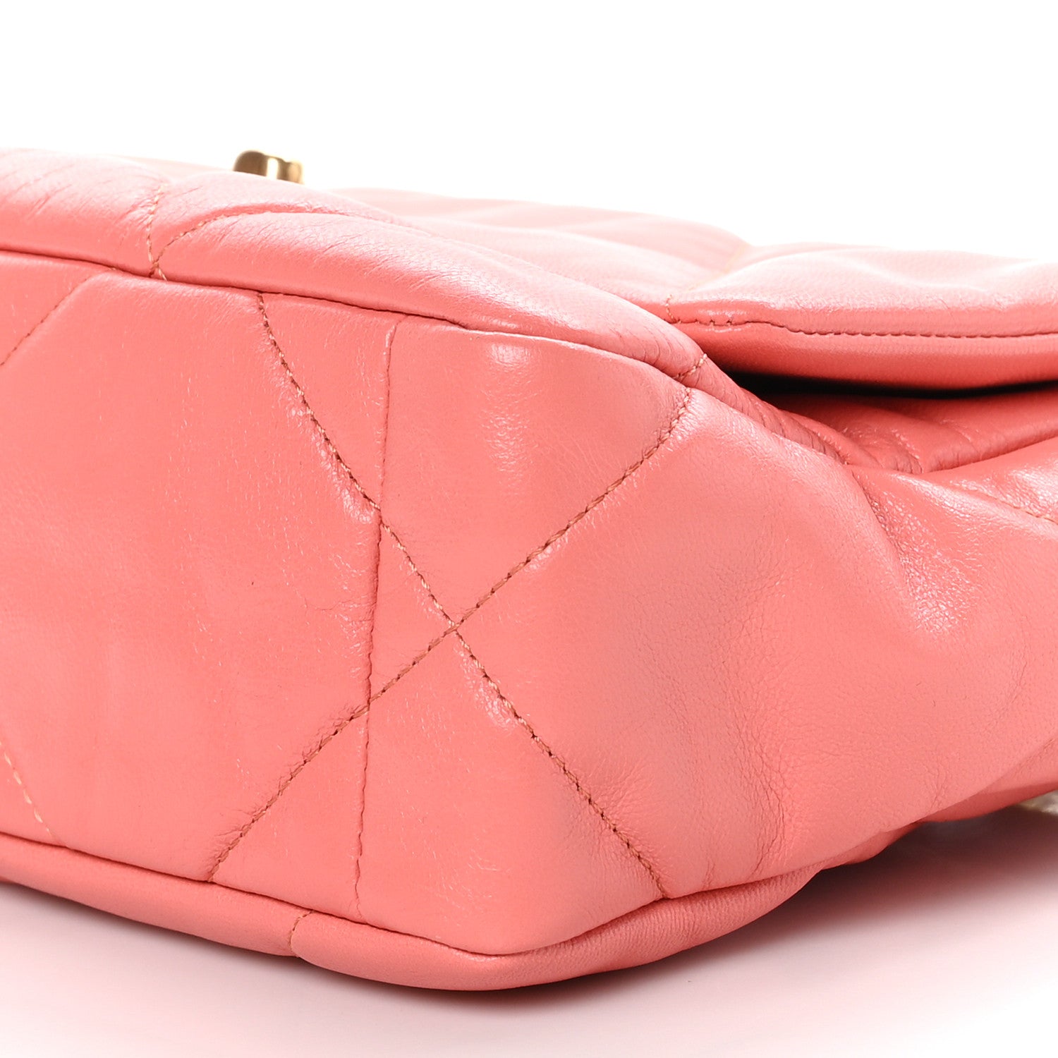 Chanel Goatskin Quilted Medium Chanel 19 Flap Pink 9 of 9