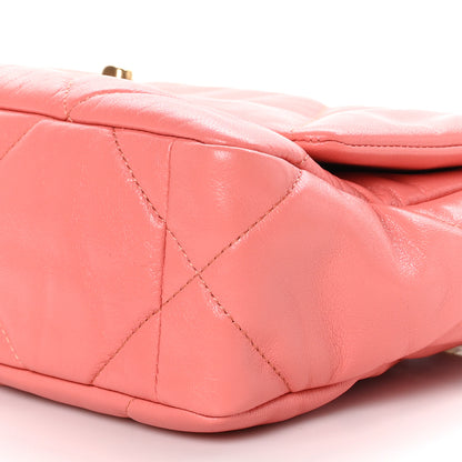 Chanel Goatskin Quilted Medium Chanel 19 Flap Pink 9 of 9
