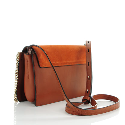 Chloe Suede Calfskin Small Faye Shoulder Bag Tobacco 3 of 7