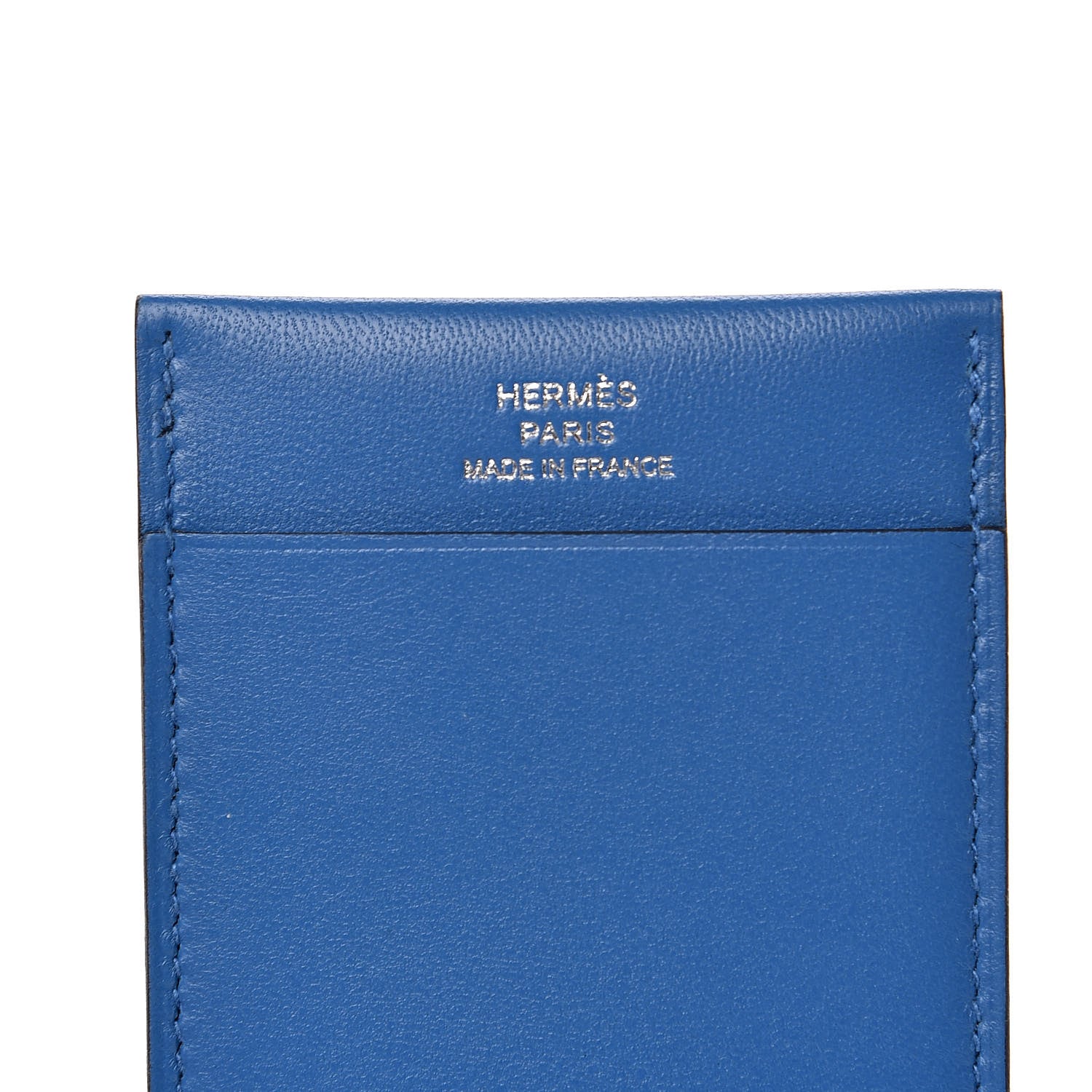 Hermes Silkiss Lambskin MC2 Gama Card Holder Bleu Zellige 511566