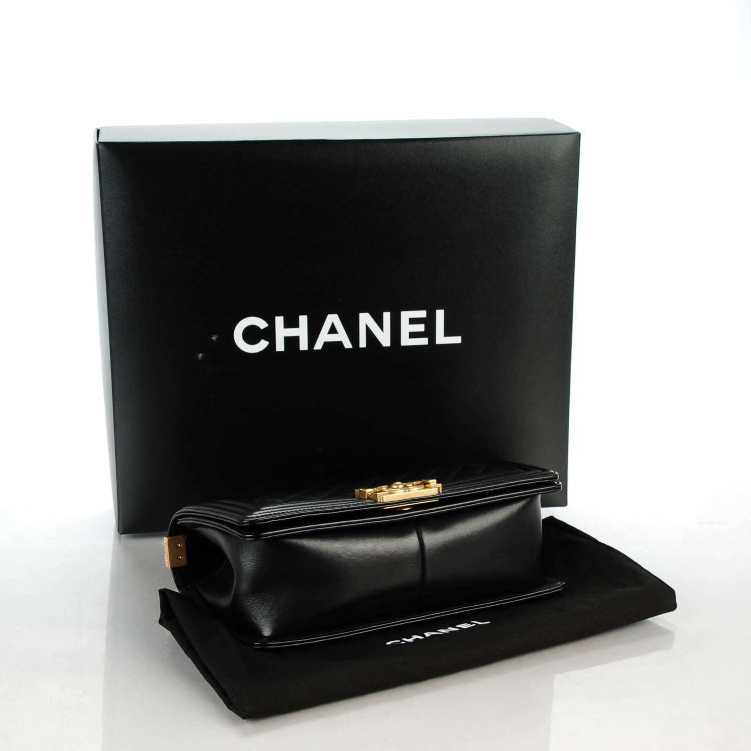 Chanel Lambskin Quilted Medium Boy Flap Black 4 of 8