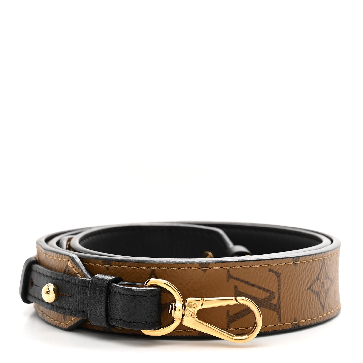 Louis Vuitton Reverse Monogram Bandouliere Shoulder Strap XL Black 1 of 5
