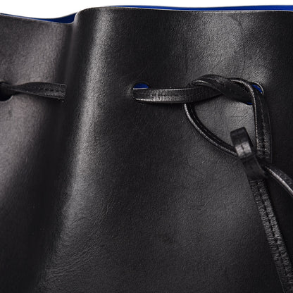 Mansur Gavriel Vegetable Tanned Calfskin Bucket Bag Black Royal 9 of 17