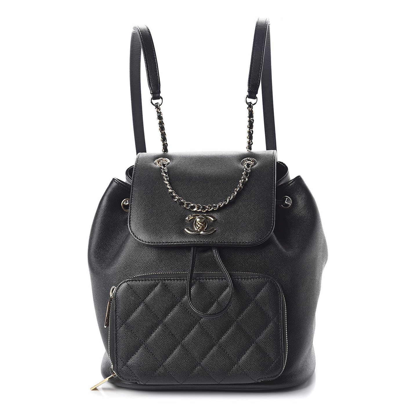 Caviar Quilted Business Affinity Backpack Black