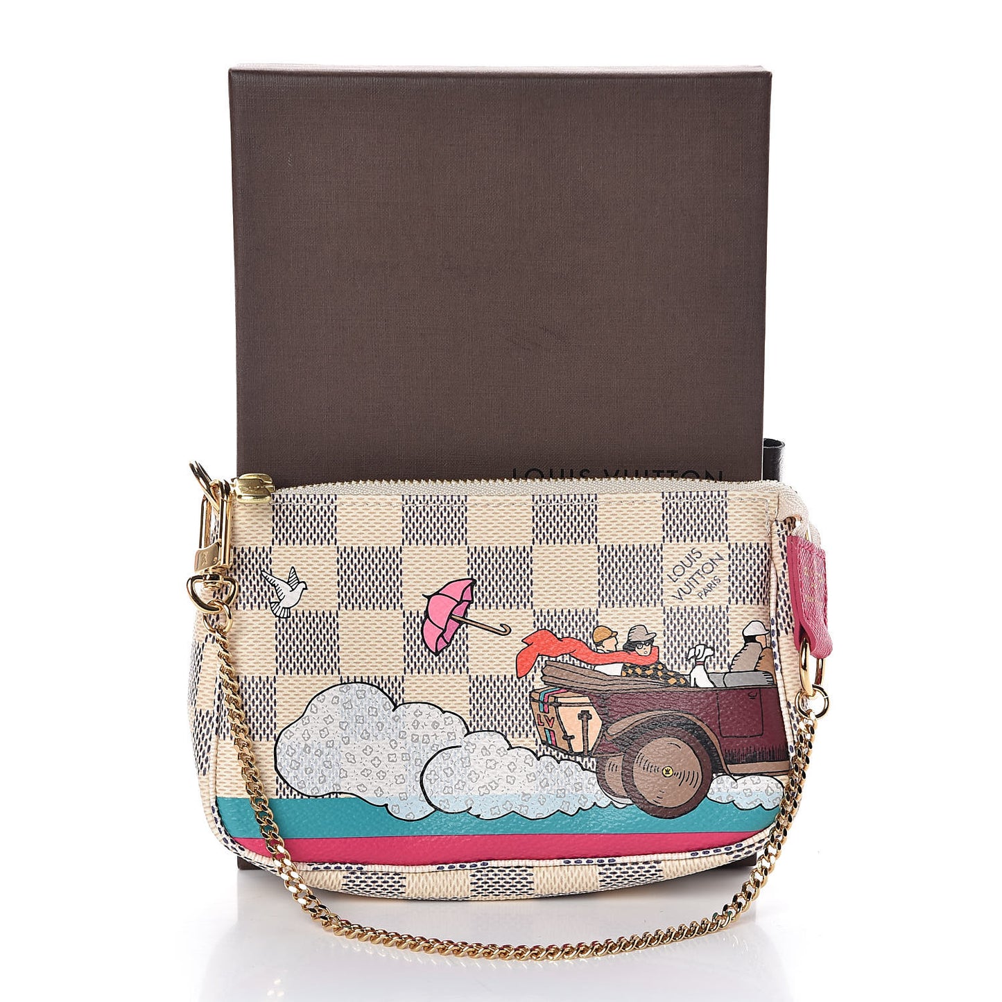 Damier Azur 2015 Christmas Animation Mini Pochette Accessories