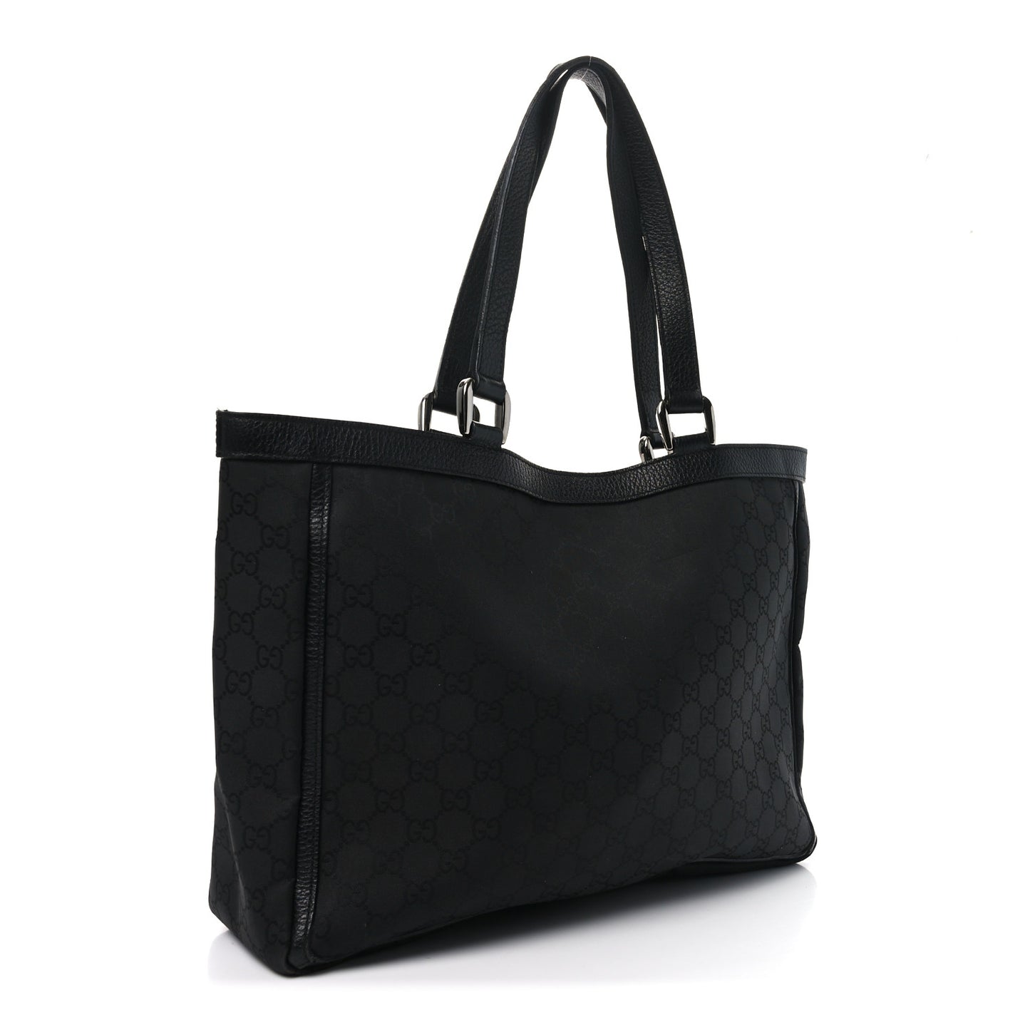 Nylon Monogram Abbey D Ring Tote Black