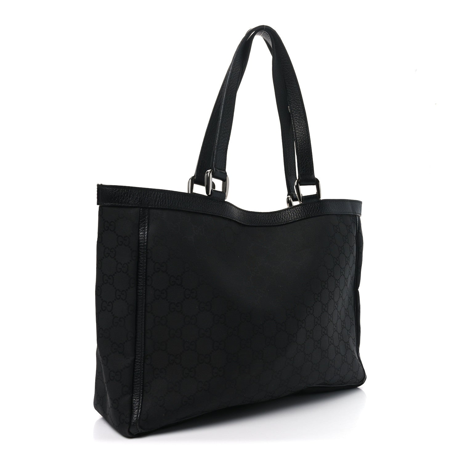 Gucci Nylon Monogram Abbey D Ring Tote Black 3 of 10