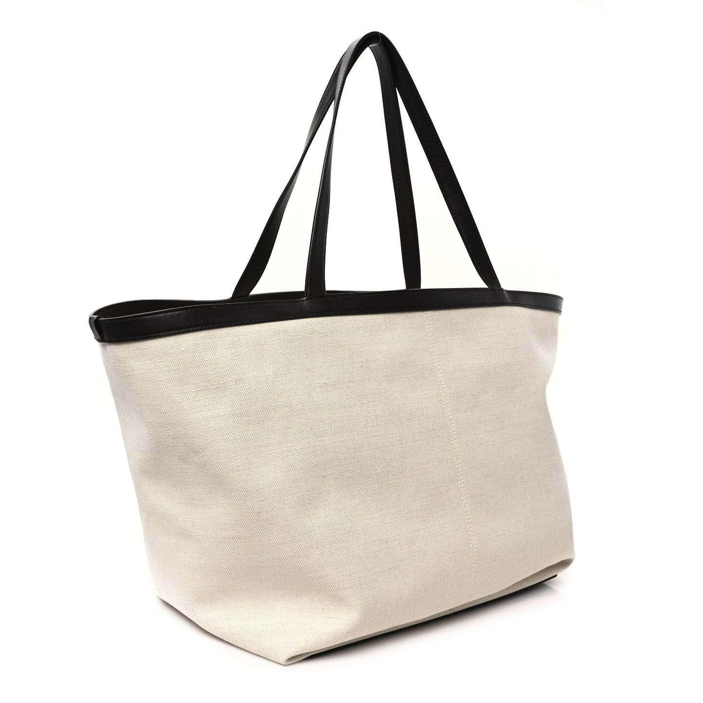 Canvas Nappa Intrecciato Flip Flap Tote Natural Fondant